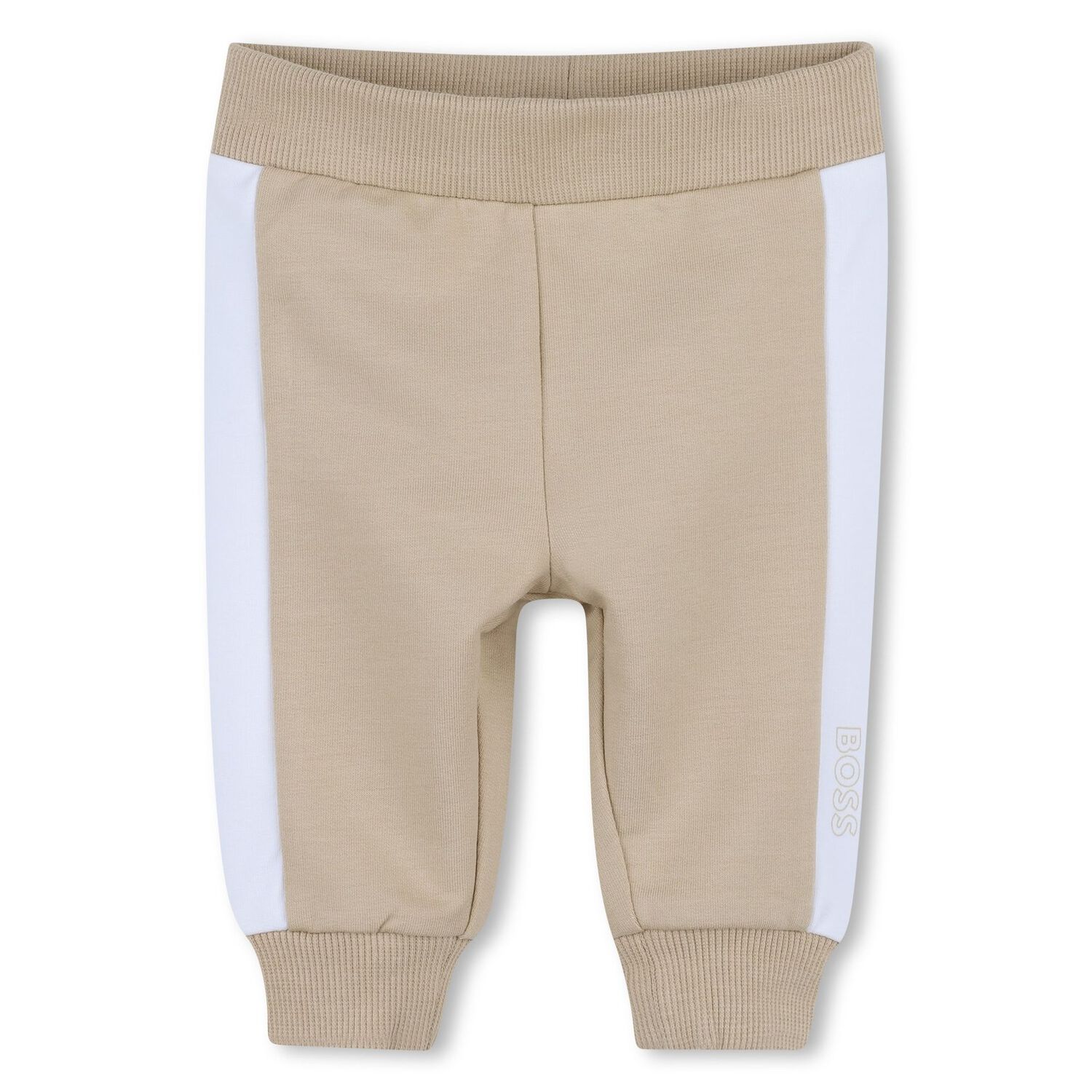 Baby Boys Beige Logo Hooded Tracksuit Gift Set, 1, hi-res