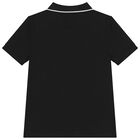 Boys Black Logo Polo Shirt, 2, hi-res