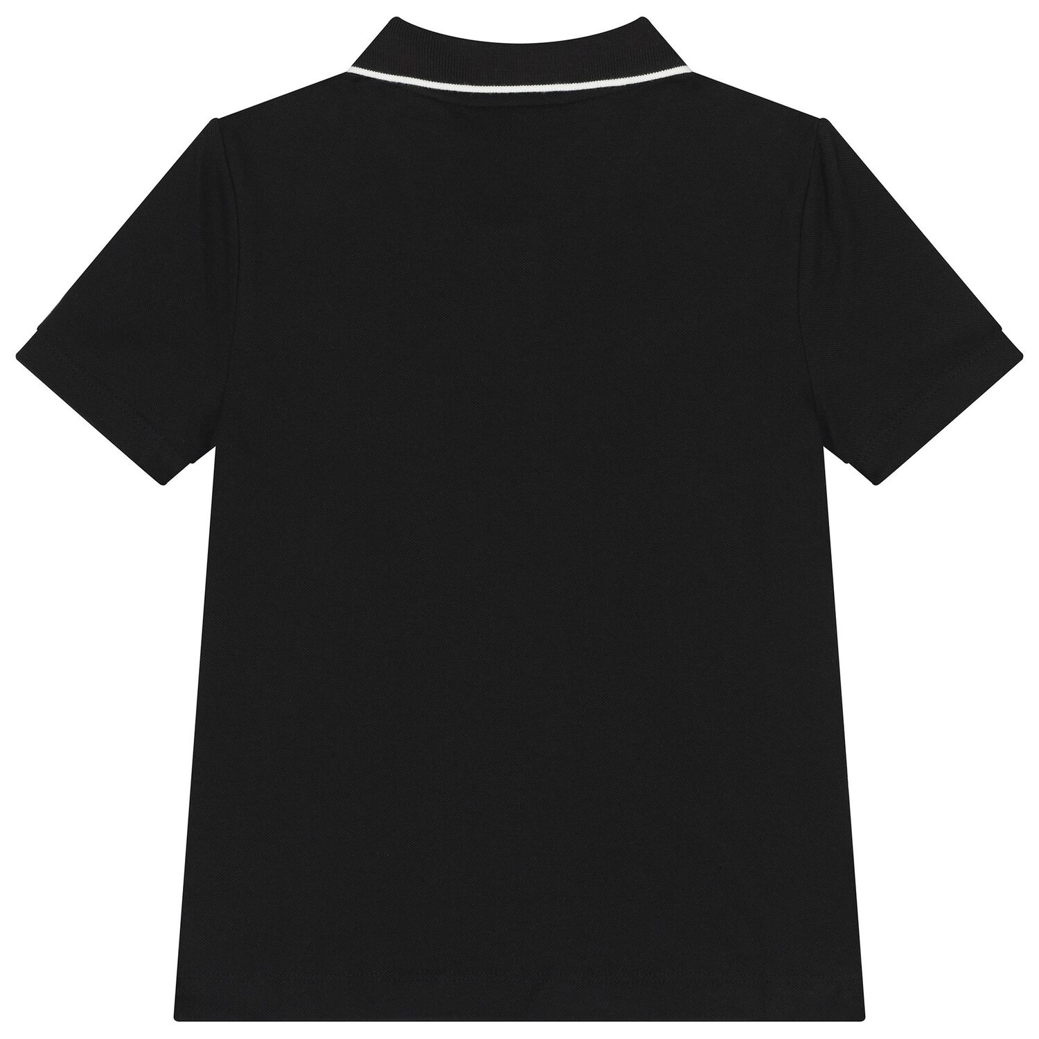 Boys Black Logo Polo Shirt, 2, hi-res