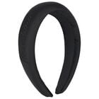 Girls Black Logo Padded Headband, 2, hi-res