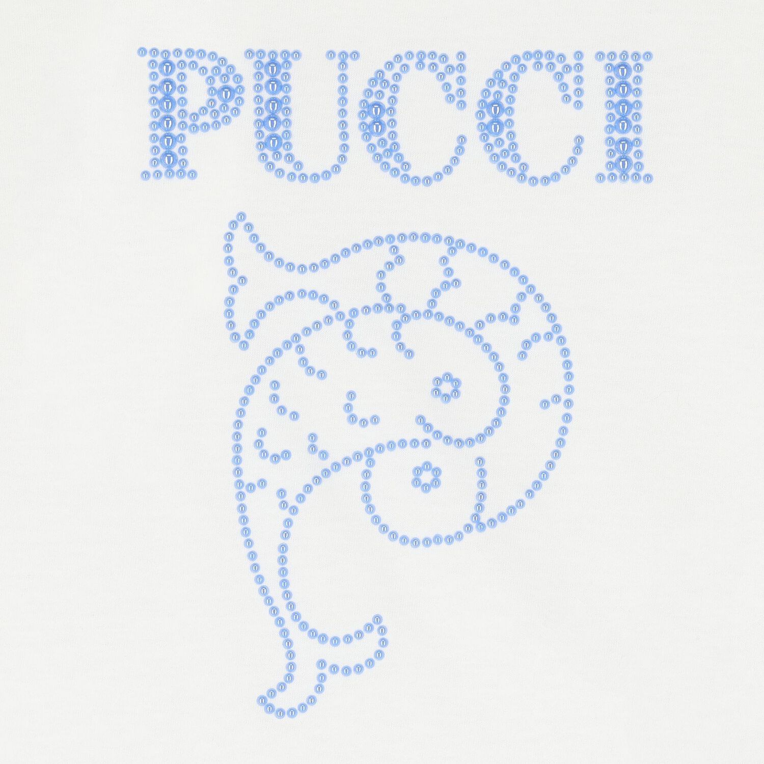 Girls Ivory Cotton Embellished Logo T-Shirt, 1, hi-res