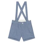 Younger Boys White & Blue Shorts Set, 2, hi-res