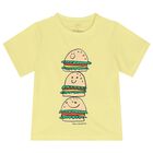 Younger Boys Yellow Burger T-Shirt, 2, hi-res
