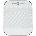 Baby Boys White & Navy Blue Logo Blanket, 3, hi-res