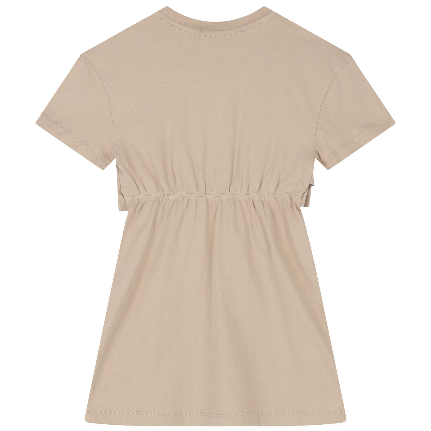 Girls Beige Logo Dress, 1, hi-res image number null