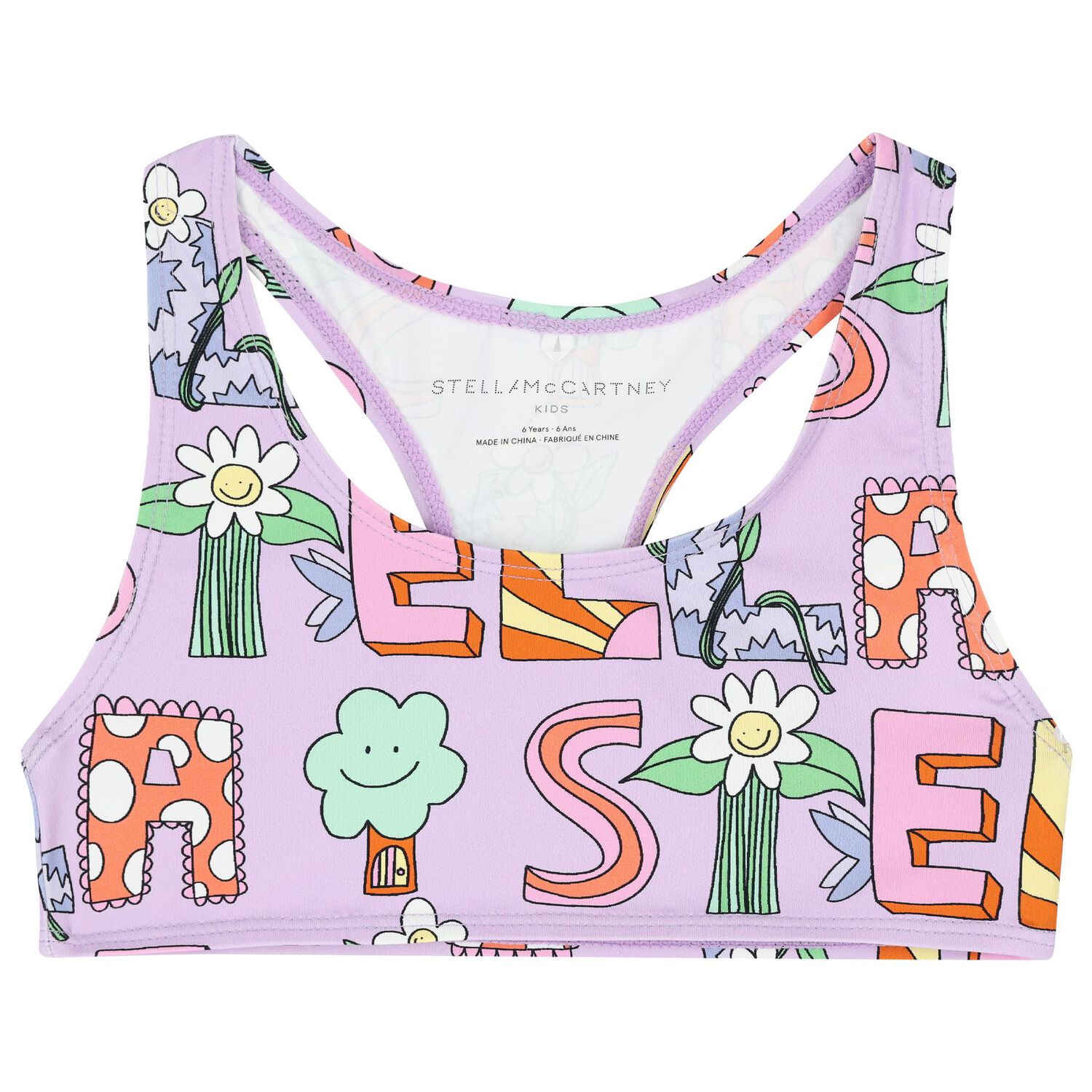 Girls Purple Floral Bikini, 1, hi-res image number null