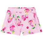 Girls Pink Fruits Shorts, 1, hi-res