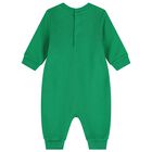 Baby Boys Green Polo Bear Romper, 1, hi-res