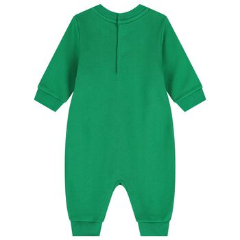 Baby Boys Green Polo Bear Romper
