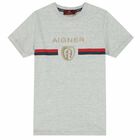 Boys Grey Logo T-shirt, 1, hi-res