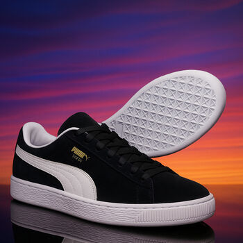 Black Suede Classic Trainers
