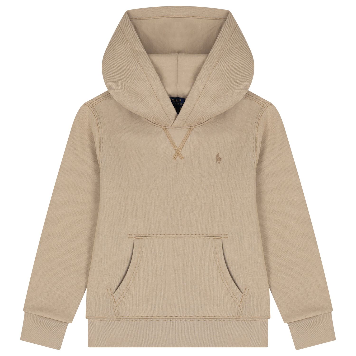 Boys Beige Logo Hooded Top, 1, hi-res image number null