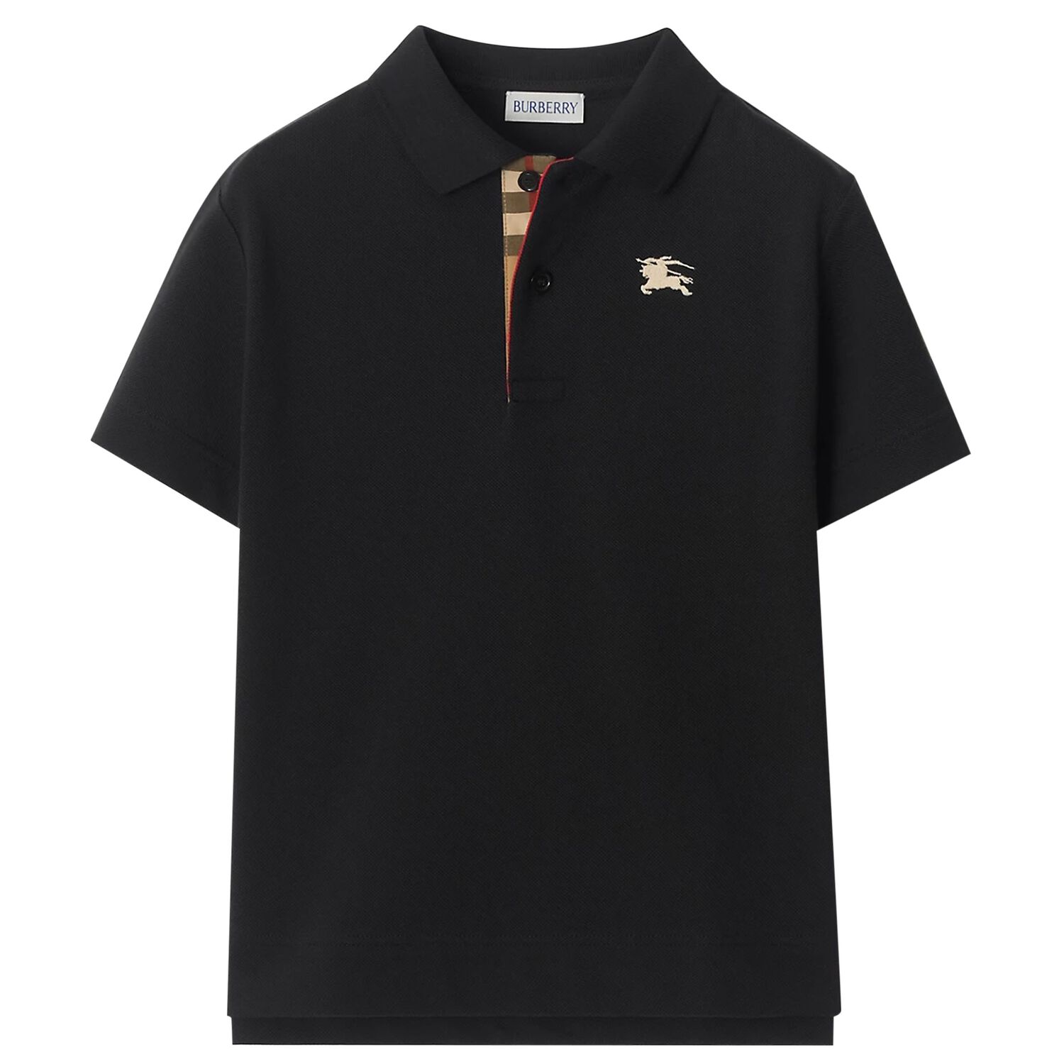 Boys Black EKD Logo Polo Shirt, 1, hi-res