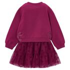 Girls Red Bow Tulle Skirt Set, 1, hi-res