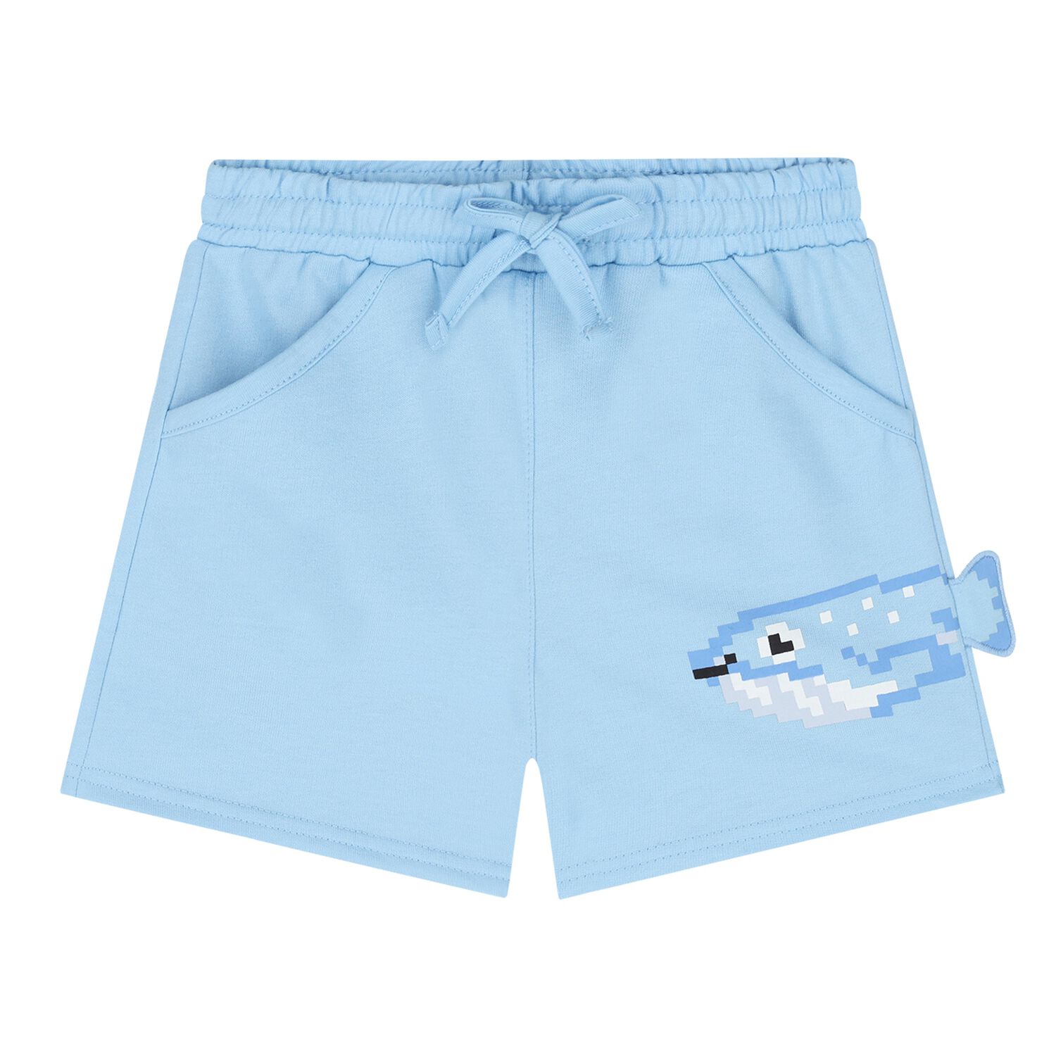 Younger Boys Blue Whale Shorts, 3, hi-res