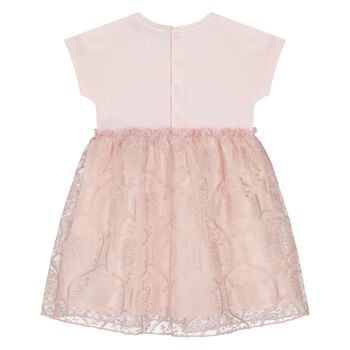 Younger Girls Pink Logo Dress