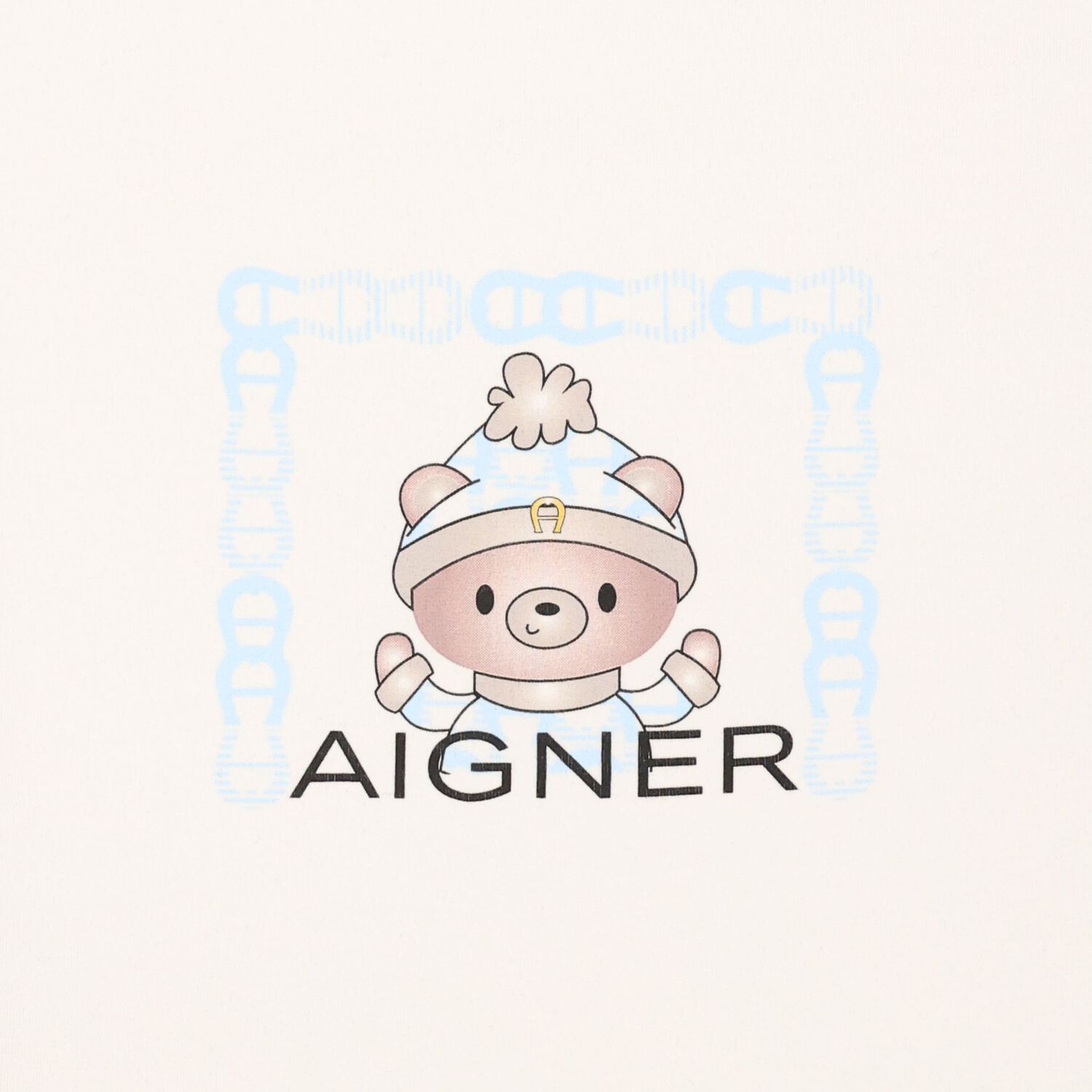 Baby Boys Ivory & Blue Teddy Bear Logo Nest, 2, hi-res