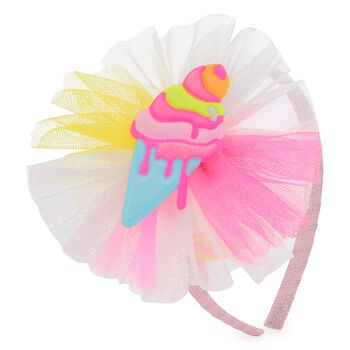 Girls Pink Tulle Ice Cream Headband