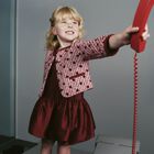 Girls Burgundy Satin Dress, 1, hi-res