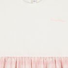 Girls Ivory & Pink Logo Dress, 1, hi-res