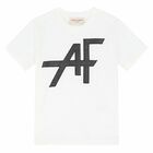 Girls White Logo T-Shirt, 1, hi-res