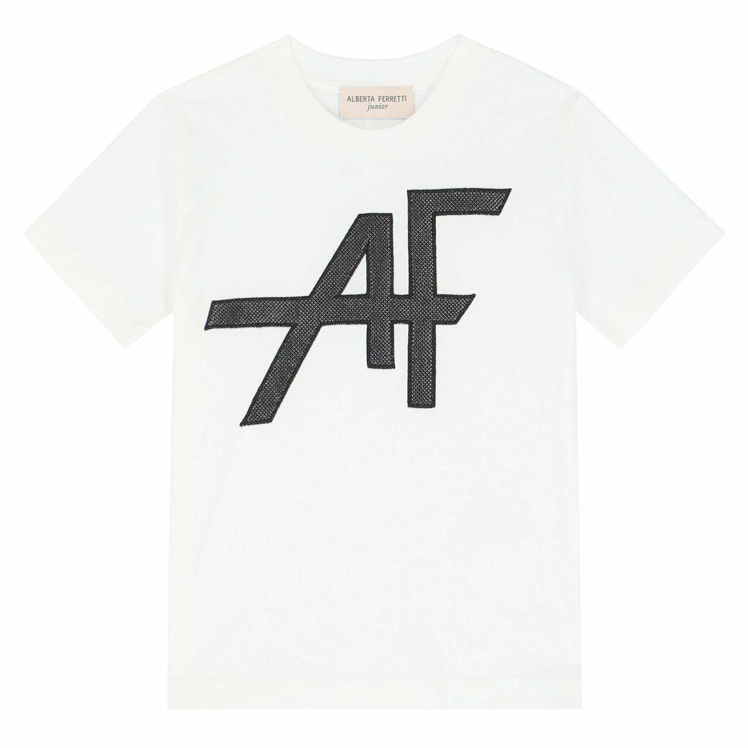 Girls White Logo T-Shirt, 1, hi-res