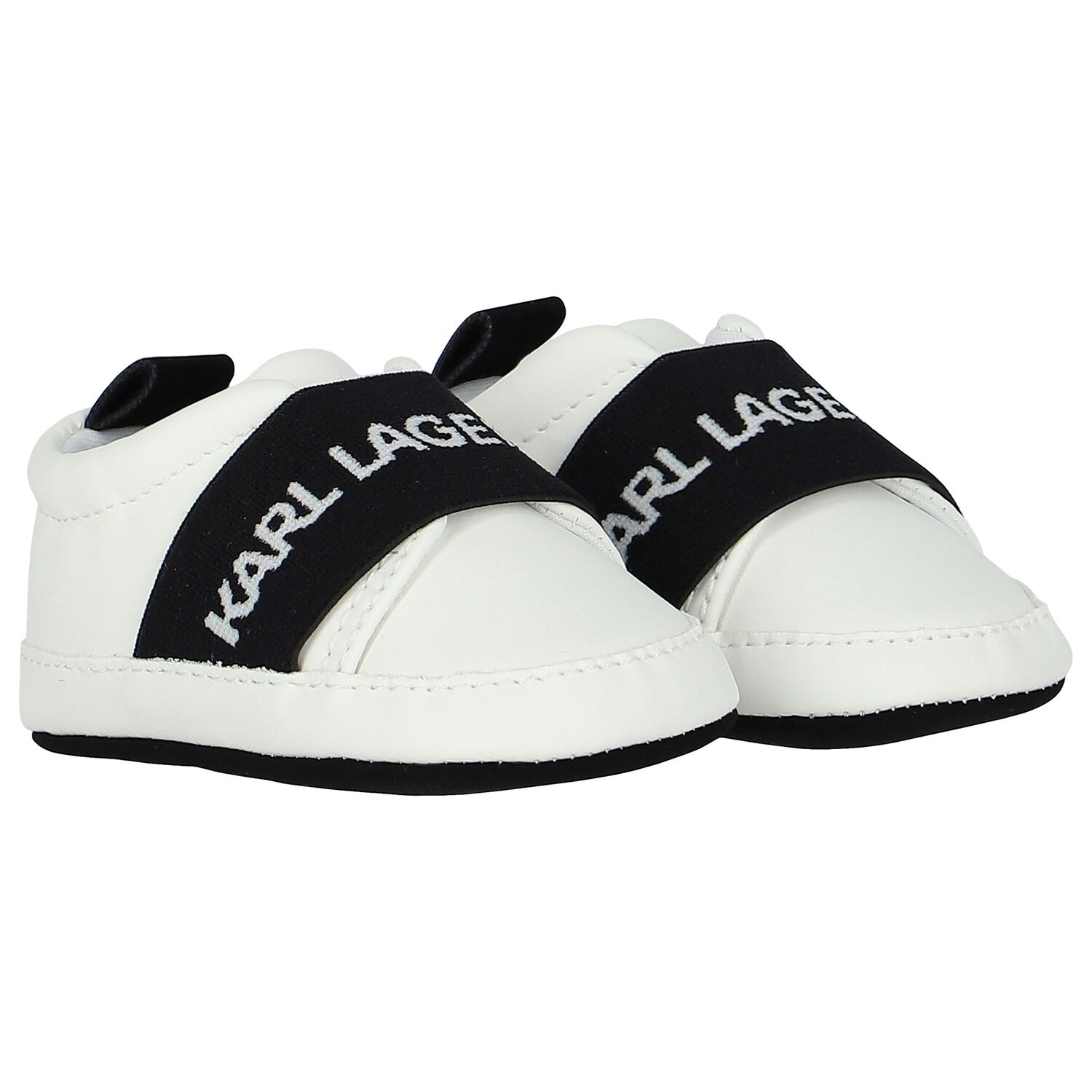 White Logo Baby Pre-Walker Shoes, 1, hi-res image number null