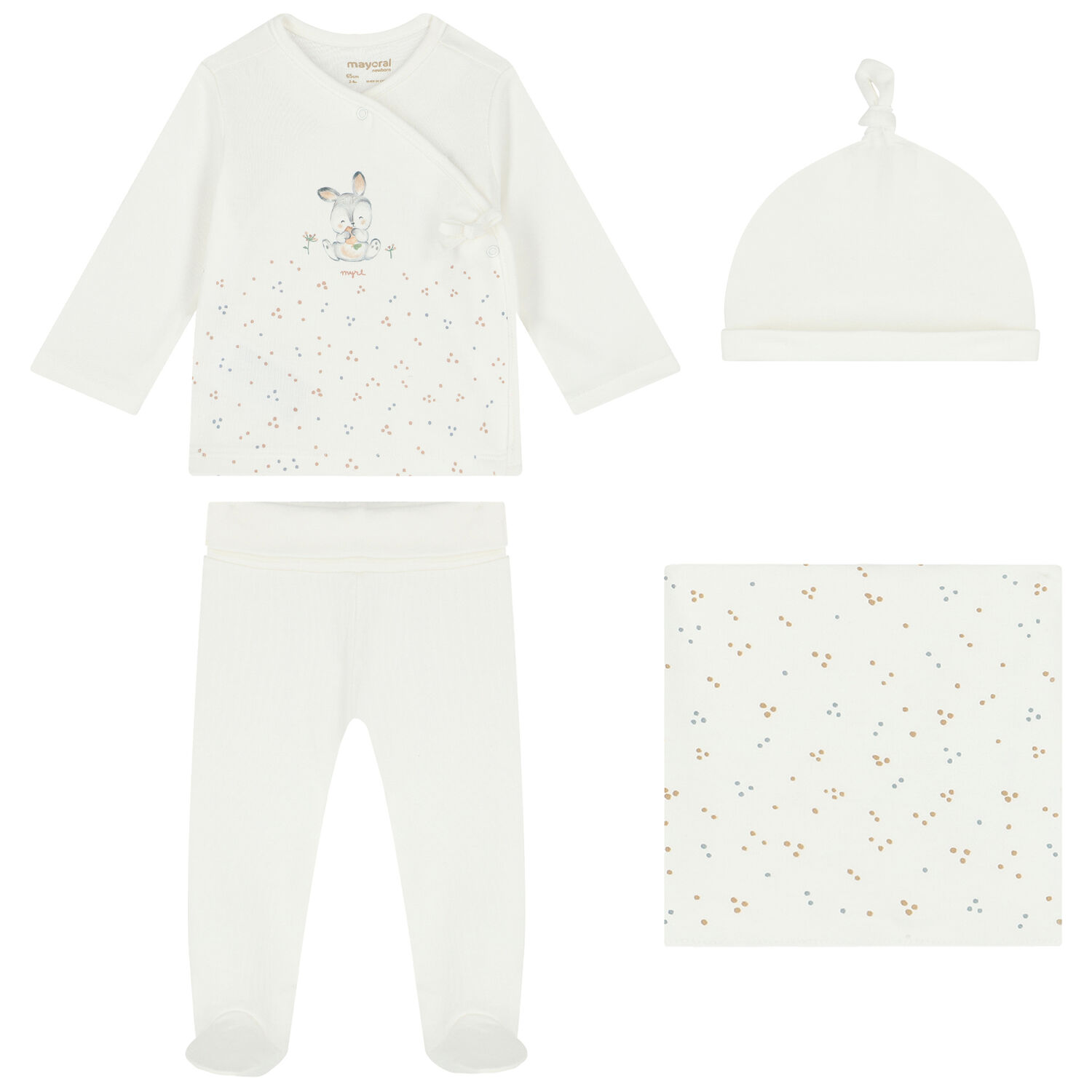 Baby Girls White 4-Piece Set, 1, hi-res
