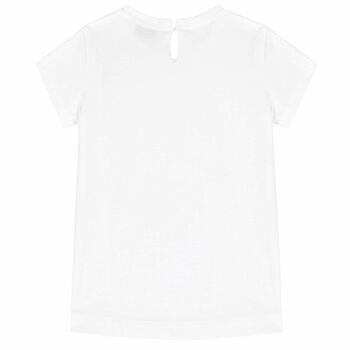 Younger Girls White Daisy Duck T-Shirt