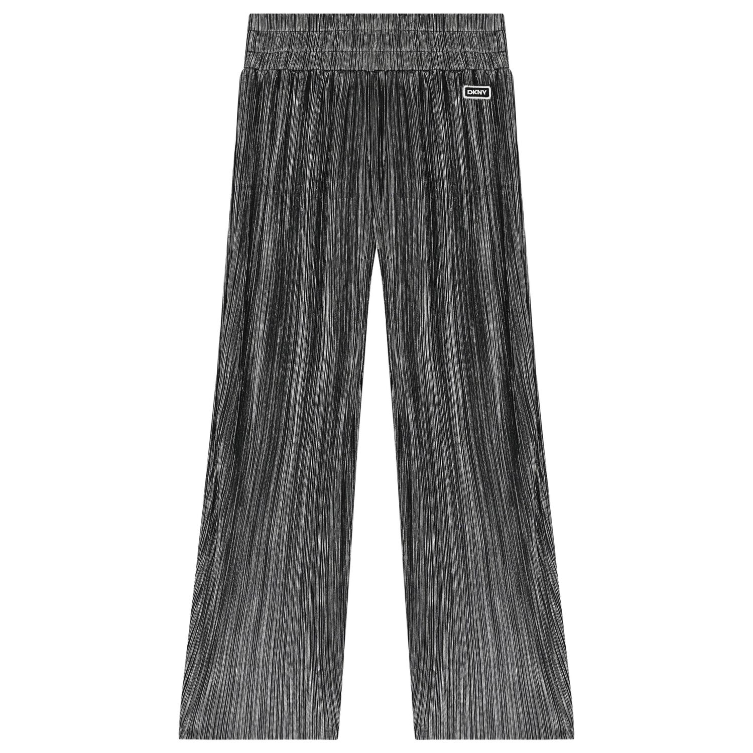Girls Silver Pliss&eacute; Logo Trousers, 1, hi-res
