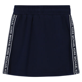 Girls Navy Logo Skirt