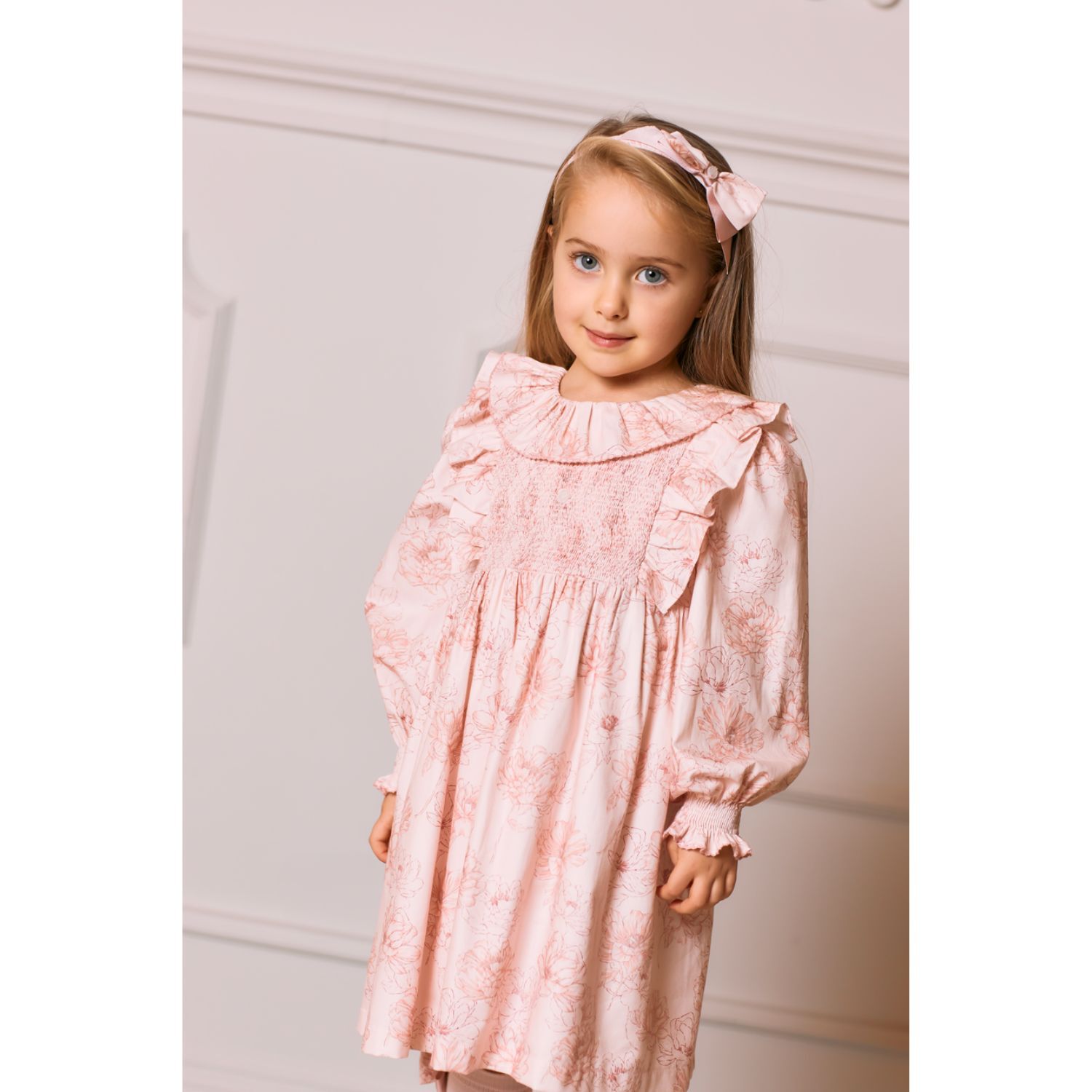 Girls Pink Bow Headband, 1, hi-res