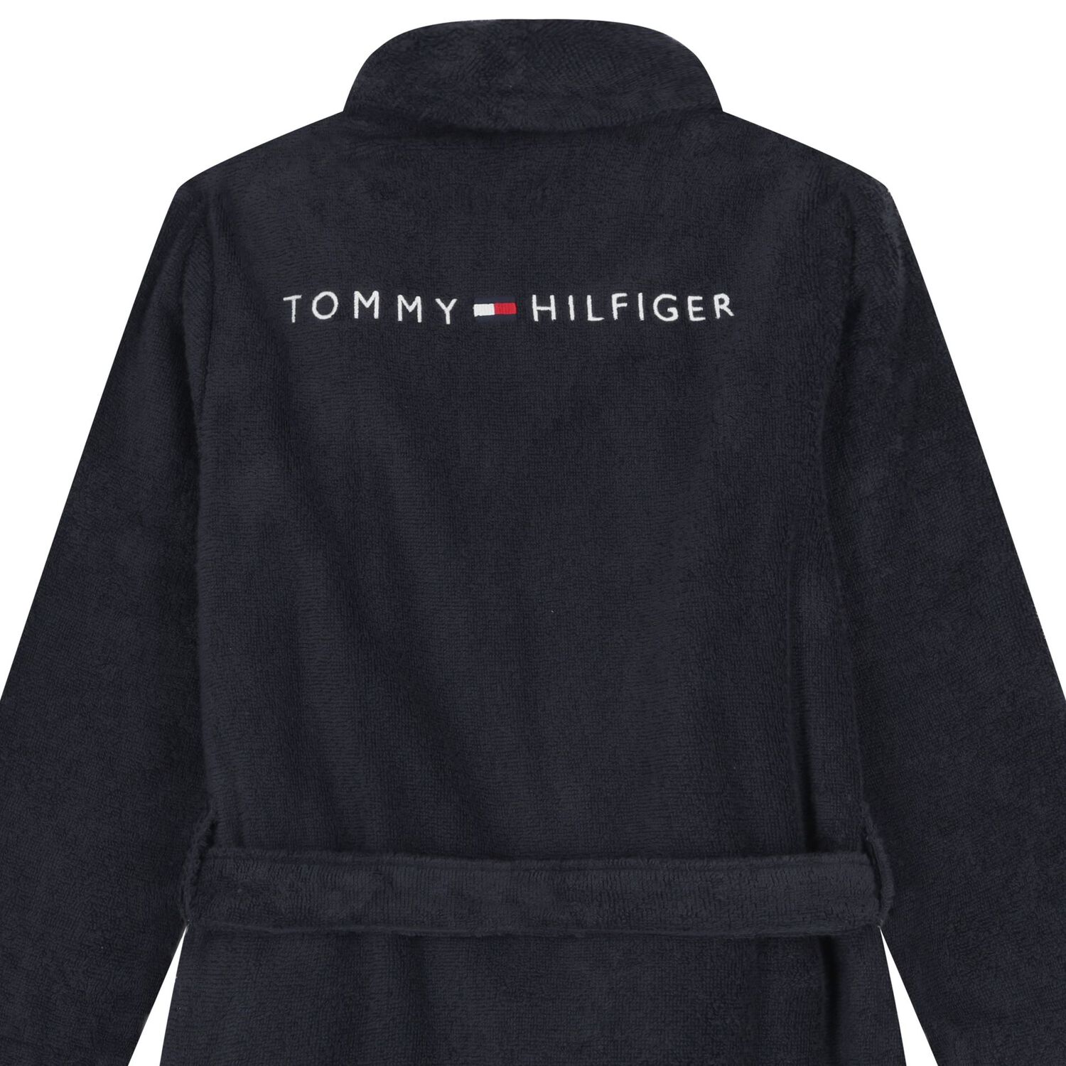 Navy Blue Logo Bathrobe, 1, hi-res