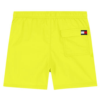 Boys Yellow Logo Swim Shorts