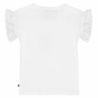Girls White Logo T-Shirt, 1, hi-res