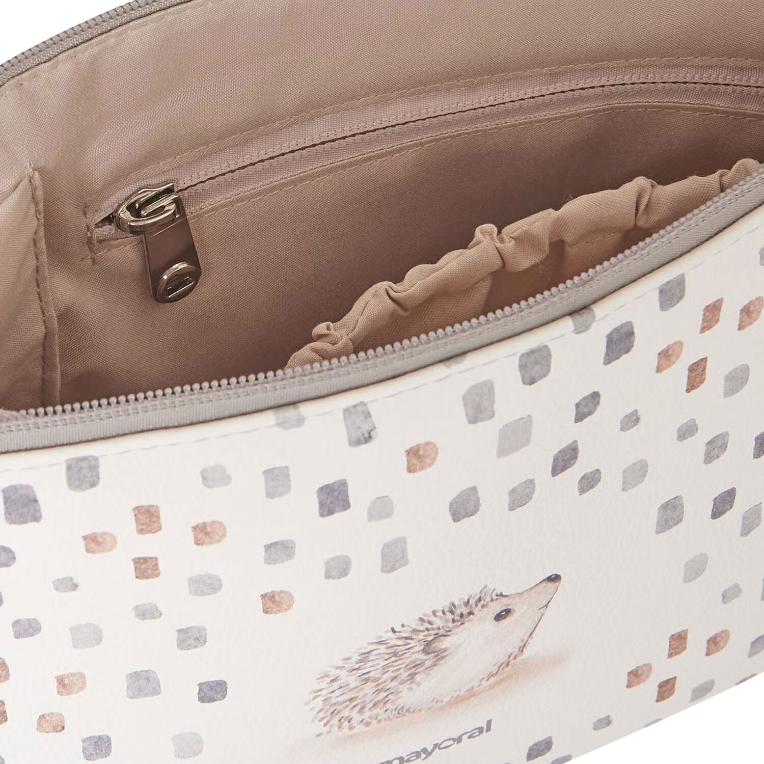 Ivory & Grey Toiletry Bag, 2, hi-res