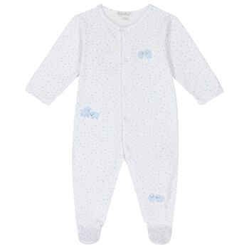 Baby Boys Blue & White Sheep Babygrow
