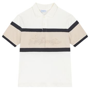 Boys Navy Blue Cotton Polo Shirt