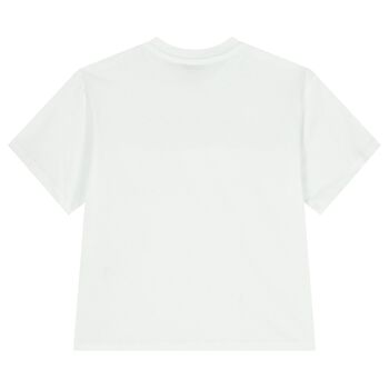 Girls White Logo T-Shirt