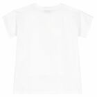 Girls White Logo Top, 1, hi-res