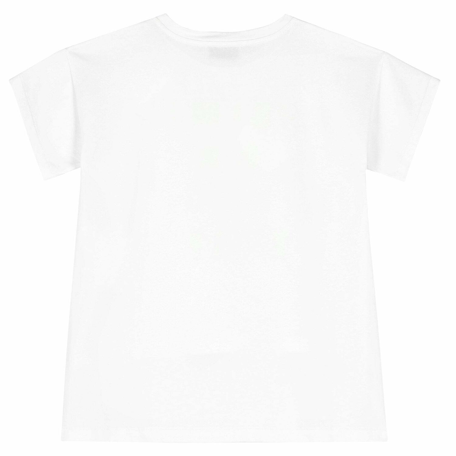 Girls White Logo Top, 1, hi-res