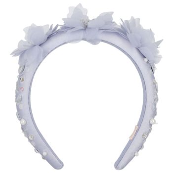 Girls Blue Flower Headband