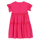 Girls Pink Ruffed Dress, 1, hi-res