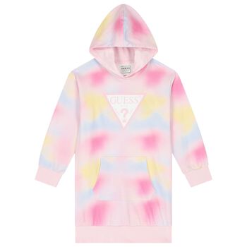 Girls Multi-Coloured Logo Hooded Dress