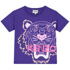 Girls Purple Tiger T-Shirt, 1, hi-res