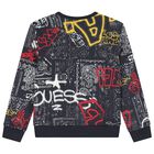 Boys Navy Blue Logo Sweatshirt, 2, hi-res