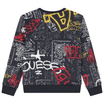 Boys Navy Blue Logo Sweatshirt