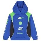 Boys Blue & Green Logo Hooded Top, 1, hi-res