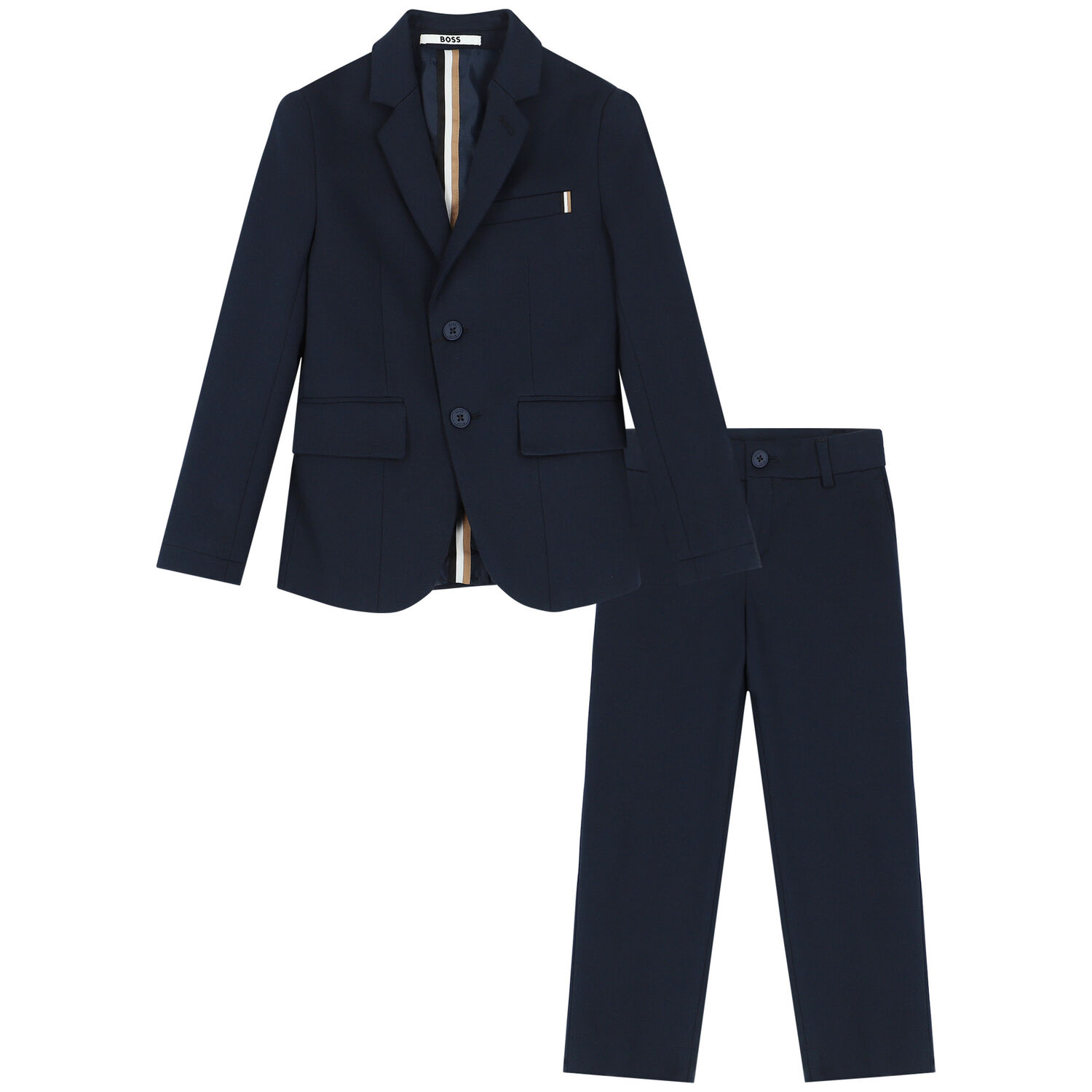 Boys Navy Blue Milano Suit, 1, hi-res