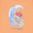 Baby Boys Orange Teddy Bear Logo T-Shirt, 1, hi-res